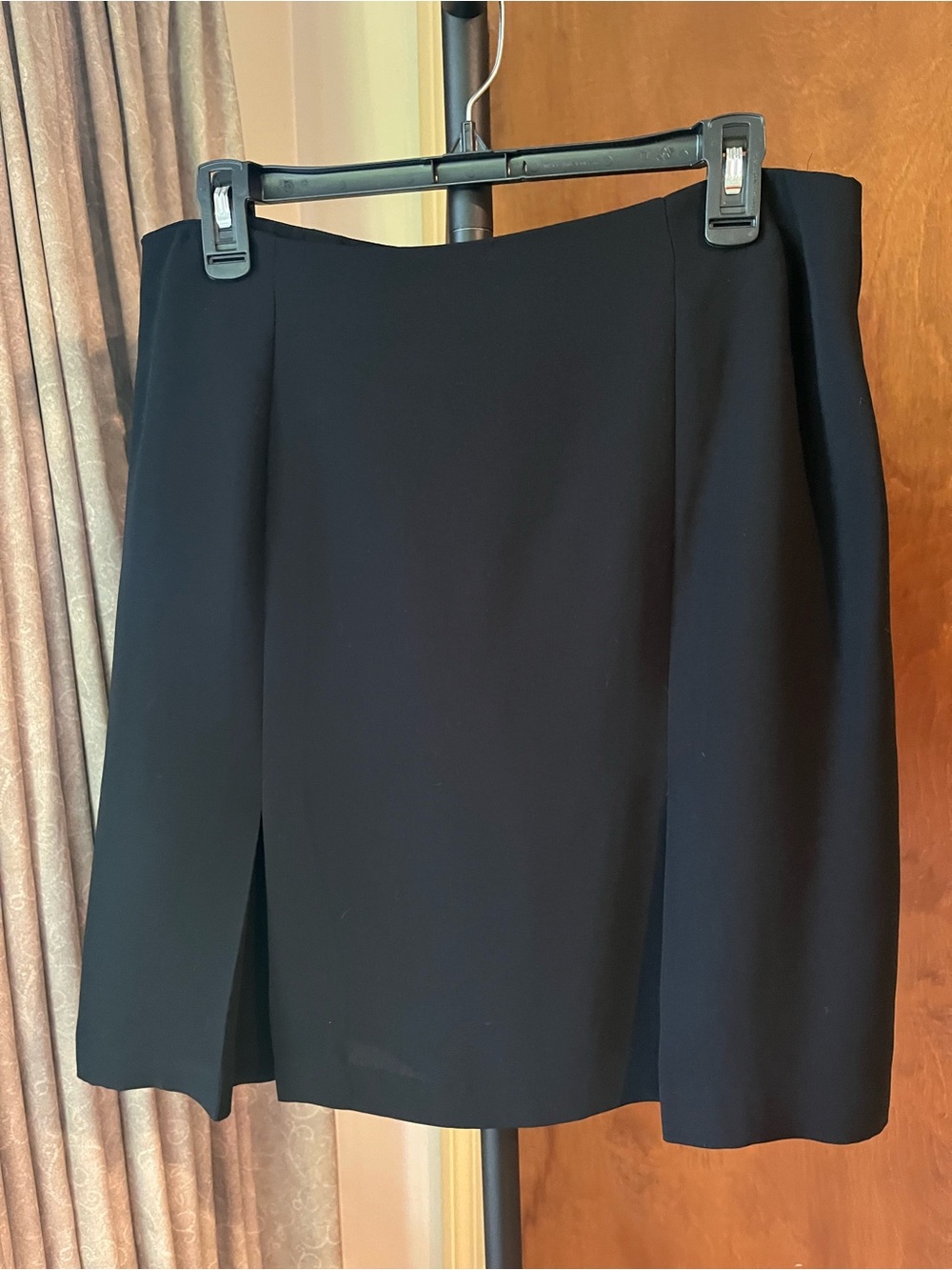 My Michelle Black Mini Skirt with Subtle Front Slit